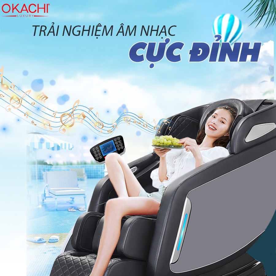 Ghế massage toàn thân OKACHI LUXURY Star JP-I9 (xám)